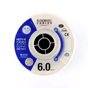 سلك نحاس CU / PVC شعر 6 مم شعر 6 مم